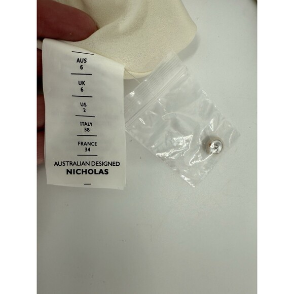 NWOT Gorgeous Nicholas Selima Belted Dress in Ivory Paisley Size 2 Retail- $550 - Picture 16 of 16